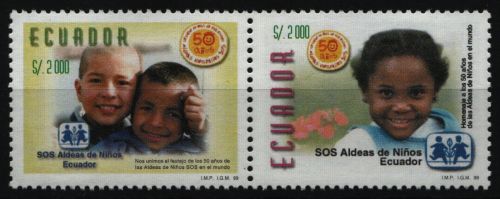 Ecuador 1999 - Mi-Nr. 2443-2444 ** - MNH - SOS Kinderdörfer