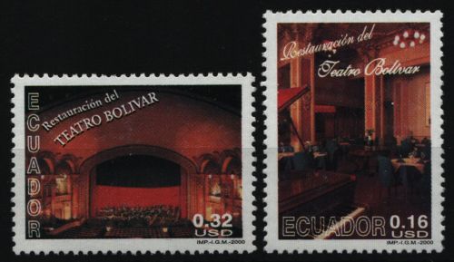 Ecuador 2000 - Mi-Nr. 2521-2522 ** - MNH - Renovierung von Teatro Bolivar
