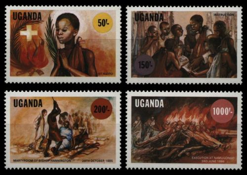 Uganda 1986 - Mi-Nr. 504-507 ** - MNH - Christliche Märtyrer