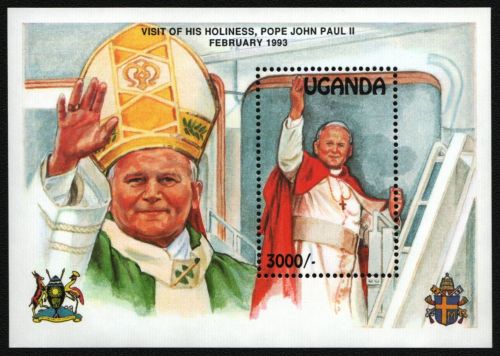 Uganda 1993 - Mi-Nr. Block 182 ** - MNH - Papstbesuch / Papal visit