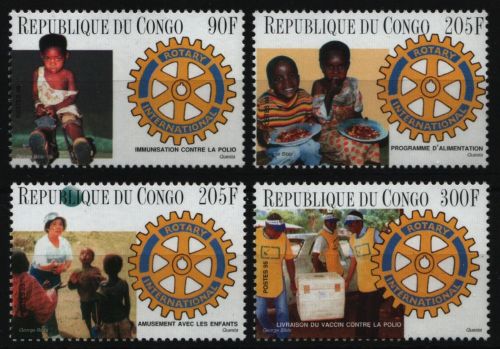 Kongo-Brazzaville 1996 - Mi-Nr. 1474-1477 ** - MNH - Rotary