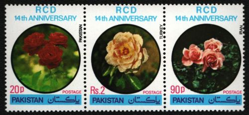 Pakistan 1978 - Mi-Nr. 452-454 ** - MNH - Rosen / Roses