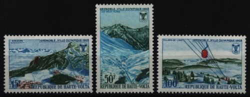 Obervolta 1967 - Mi-Nr. 230-232 ** - MNH - Olympia Grenoble