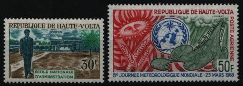 Obervolta 1968 - Mi-Nr. 235 & 237 ** - MNH - 2 Ausgaben