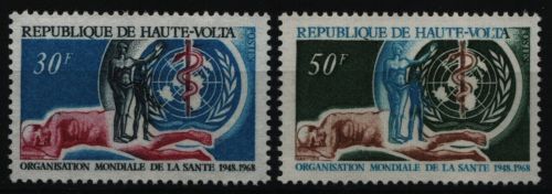 Obervolta 1968 - Mi-Nr. 238-239 ** - MNH - 20 Jahre WHO