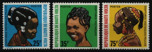 Obervolta 1972 - Mi-Nr. 374-376 ** - MNH - Frisuren