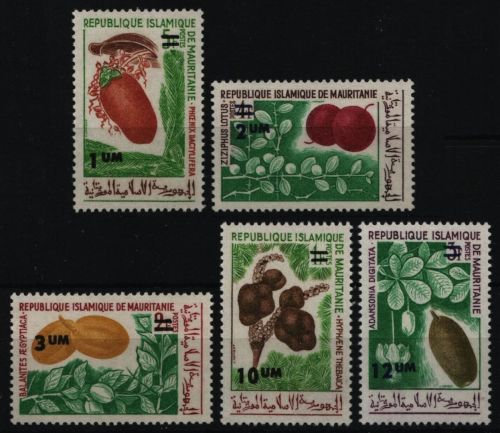 Mauretanien 1975 - Mi-Nr. 501-505 ** - MNH - Früchte / Fruits
