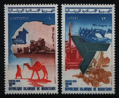 Mauretanien 1975 - Mi-Nr. 515-516 ** - MNH - Bergbauindustrie