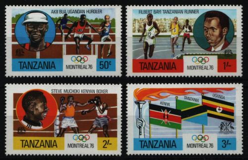 Tansania 1976 - Mi-Nr. 58-61 A ** - MNH - Olympia Montreal