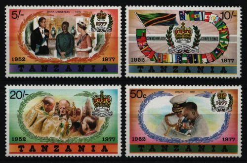 Tansania 1977 - Mi-Nr. 87-90 ** - MNH - Queen Elizabeth II