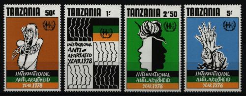 Tansania 1978 - Mi-Nr. 113-116 ** - MNH - Gegen Rassendiskriminierung