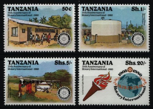 Tansania 1980 - Mi-Nr. 137-140 A ** - MNH - Rotary