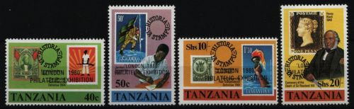 Tansania 1980 - Mi-Nr. 145-148 ** - MNH - Marke auf Marke - Rowland Hill