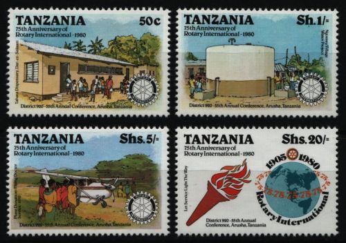 Tansania 1980 - Mi-Nr. 149-152 A ** - MNH - Rotary-Konferenz