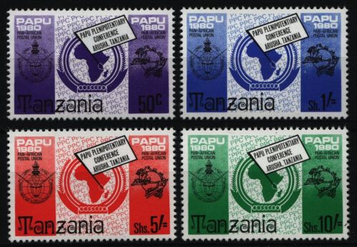Tansania 1980 - Mi-Nr. 153-156 ** - MNH - Panafrikanische Postministerkonferenz
