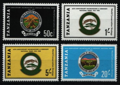 Tansania 1981 - Mi-Nr. 175-178 ** - MNH - 60 Jahre Nationalpark