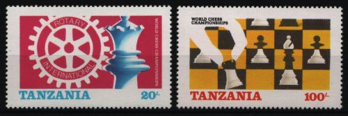 Tansania 1986 - Mi-Nr. 313-314 ** - MNH - Schach / Chess - Rotary