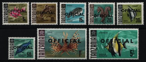 Tansania 1967 - Dienst - Mi-Nr. 9-16 ** - MNH - Fische / Fish