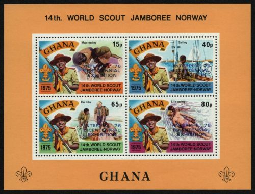 Ghana 1976 - Mi-Nr. Block 64 A ** - MNH - Pfadfinder / Scouts