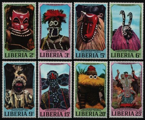 Liberia 1971 - Mi-Nr. 769-776 ** - MNH - Masken / Masks