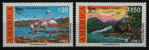 Chile 1990 - Mi-Nr. 1395-1396 ** - MNH - Wildtiere / Wild animals