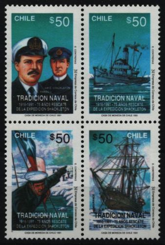 Chile 1991 - Mi-Nr. 1430-1433 ** - MNH - Schiffe / Ships