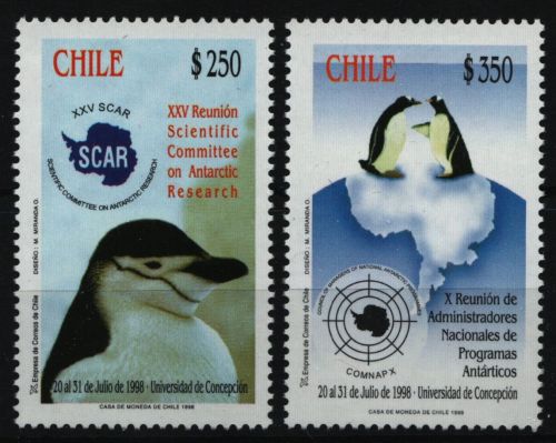 Chile 1998 - Mi-Nr. 1858-1859 ** - MNH - Pinguine / Penguins