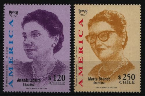 Chile 1998 - Mi-Nr. 1874-1875 ** - MNH - Berühmte Frauen