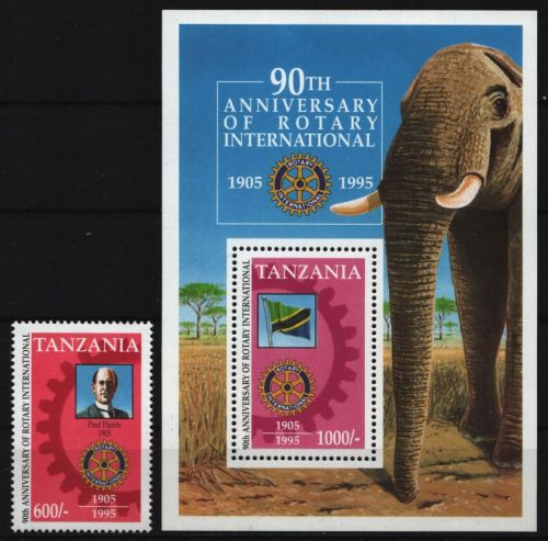 Tansania 1995 - Mi-Nr. 2094 & Block 287 ** - MNH - ROTARY