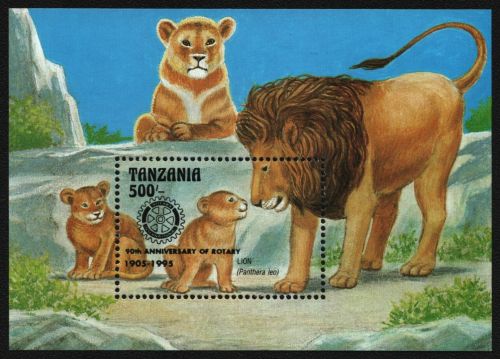 Tansania 1996 - Mi-Nr. Block 350 ** - MNH - Wildtiere / Wild animals - Rotary