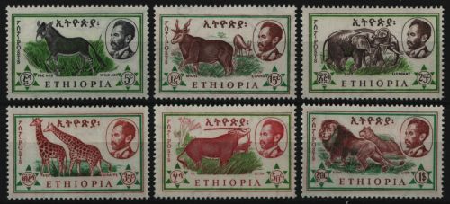 Äthiopien 1961 - Mi-Nr. 408-413 ** - MNH - Wildtiere / Wild animals