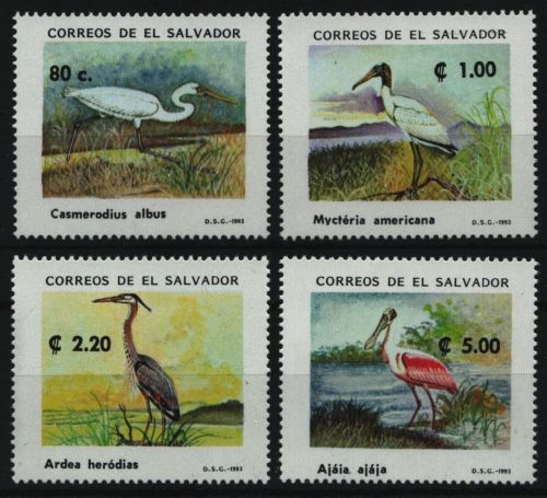 El Salvador 1993 - Mi-Nr. 1916-1919 ** - MNH - Vögel / Birds