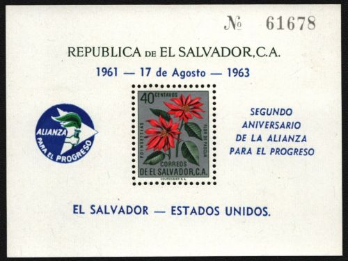 El Salvador 1963 - Mi-Nr. Block 16 ** - MNH - Blumen / Flowers