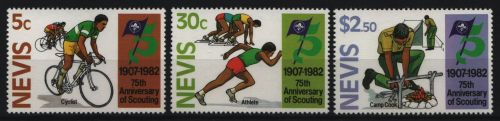 Nevis 1982 - Mi-Nr. 77-79 ** - MNH - Pfadfinder / Scouts