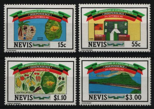 Nevis 1984 - Mi-Nr. 182-185 ** - MNH - Unabhängigkeit