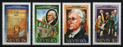 Nevis 1987 - Mi-Nr. 456-459 ** - MNH - 200 Jahre USA