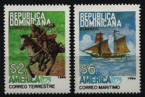 Dominikanische Republik 1994 - Mi-Nr. 1710-1711 ** - MNH - Postbeförderung