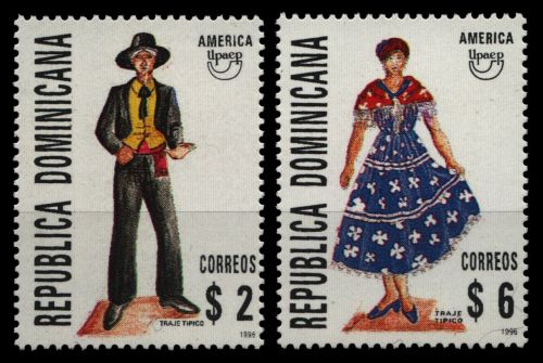 Dominikanische Republik 1996 - Mi-Nr. 1809-1810 ** - MNH - Trachten / Costumes