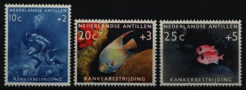 Niederländische Antillen 1960 - Mi-Nr. 110-112 ** - MNH - Fische / Fish