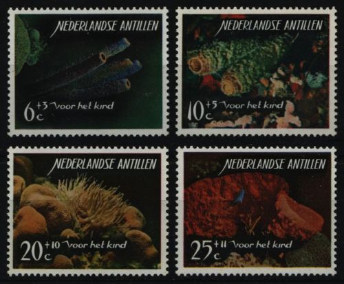 Niederländische Antillen 1965 - Mi-Nr. 158-161 ** - MNH - Meerestiere