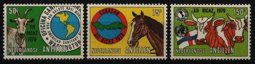 Niederländische Antillen 1979 - Mi-Nr. 385-387 ** - MNH - Veterinäre