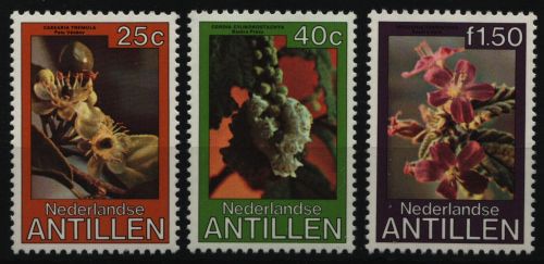 Niederländische Antillen 1979 - Mi-Nr. 398-400 ** - MNH - Blumen / Flowers