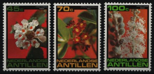 Niederländische Antillen 1981 - Mi-Nr. 457-459 ** - MNH - Blüten / Blossoms