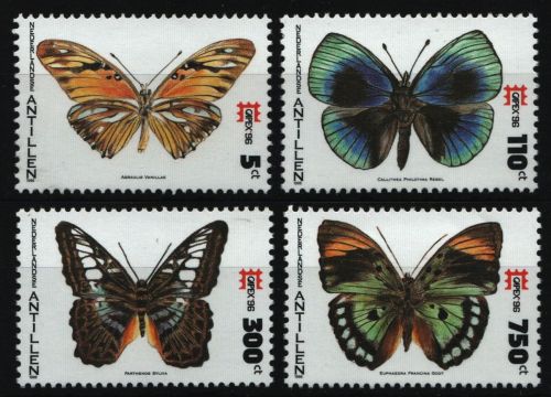 Niederländische Antillen 1996 - Mi-Nr. 866-869 ** - MNH - Schmetterlinge