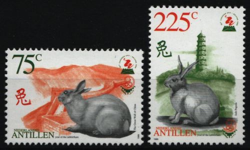 Niederländische Antillen 1999 - Mi-Nr. 994-995 ** - MNH - Kaninchen