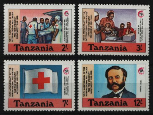 Tansania 1988 - Mi-Nr. 518-521 ** - MNH - Rotes Kreuz / Red cross
