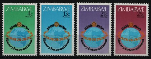Simbabwe 1980 - Mi-Nr. 242-245 ** - MNH - Rotary