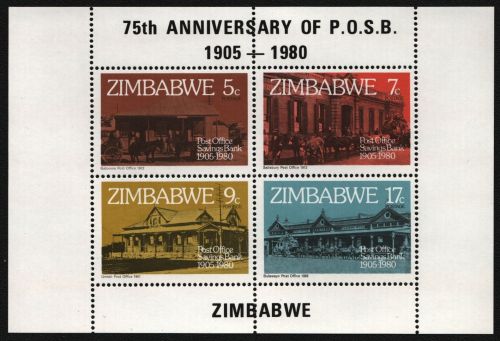 Simbabwe 1980 - Mi-Nr. Block 6 ** - MNH - Postsparkasse