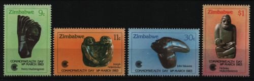 Simbabwe 1983 - Mi-Nr. 272-275 ** - MNH - Skulpturen