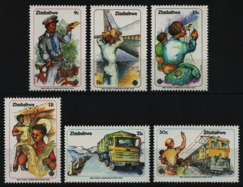 Simbabwe 1983 - Mi-Nr. 280-285 ** - MNH - Weltkommunikationsjahr